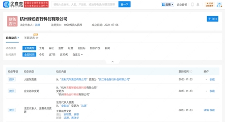 品牌煥新，智行未來 吉利旗下“吉氪智能”正式更名為“綠色吉行”